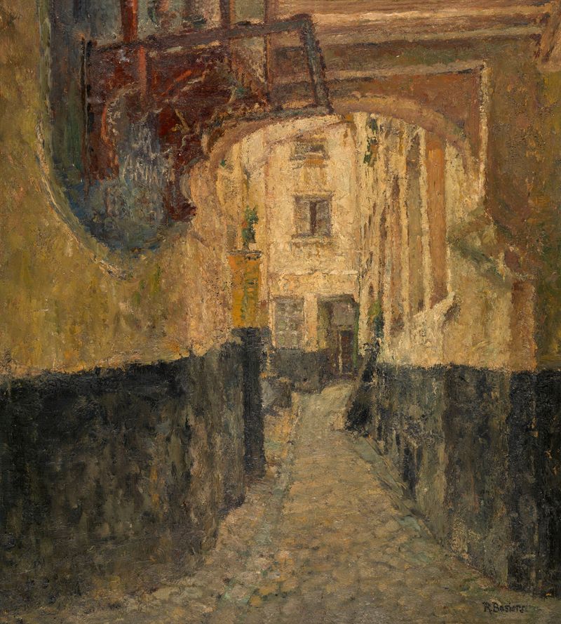 Archway de René Bosiers, una obra simbólica con un arco etéreo en tonos suaves.