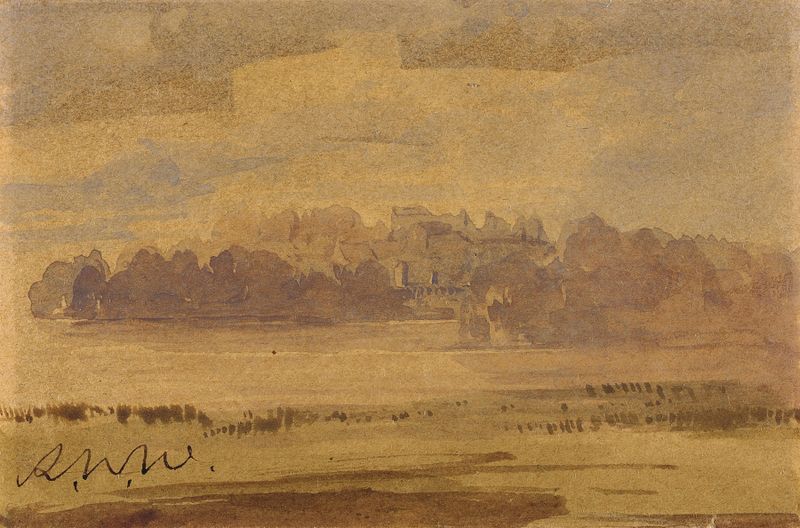 Vista del paisaje de West Point por Robert Walter Weir, medio desconocido