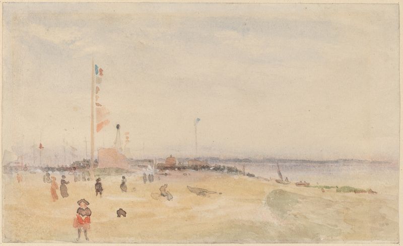 Seascape oil on canvas by Follower of James McNeill Whistler