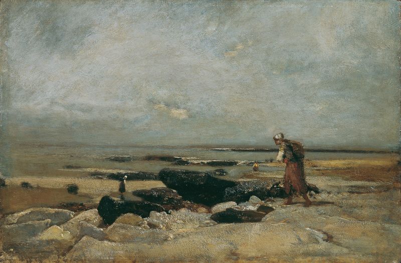 Paisaje de dunas y mar de Rudolf Ribarz, pintura al óleo