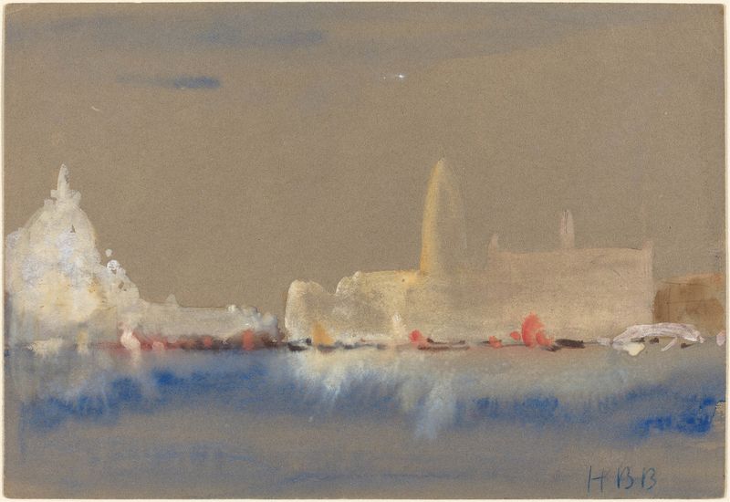 The Salute and the Palazzo Ducale from the Bacino di San Marco, oil painting by Hercules Brabazon Brabazon