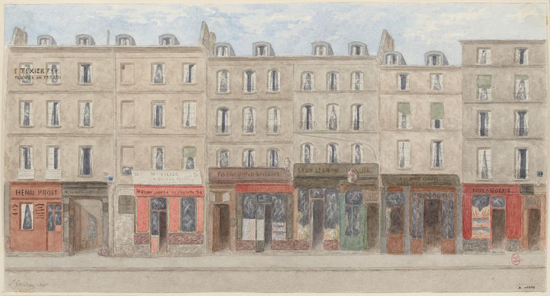 Rue Beaubourg Nº30 à 36, 3ème arrondissement óleo de Jules Gaildrau