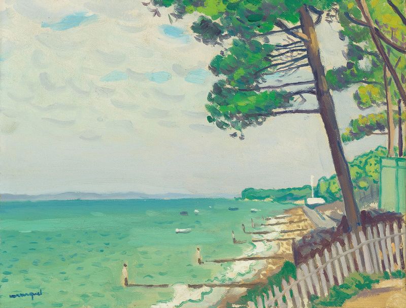 Pintura de paisaje al óleo de Albert Marquet con tonos suaves y decadencia sutil