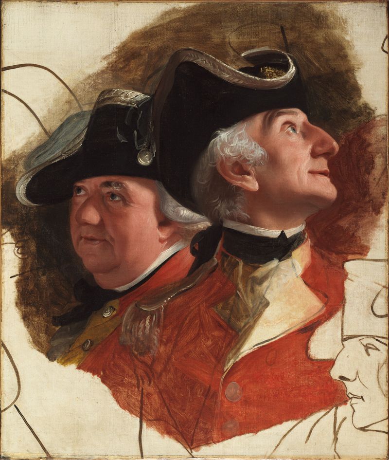 Retrato de Colonel Ernst August von Hugo y Lt. Colonel von Schlepegrell, óleo de John Singleton Copley