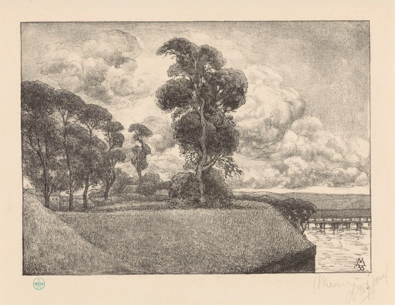 Paisaje de bastion Oud-Molen de Simon Moulijn, óleo sobre lienzo