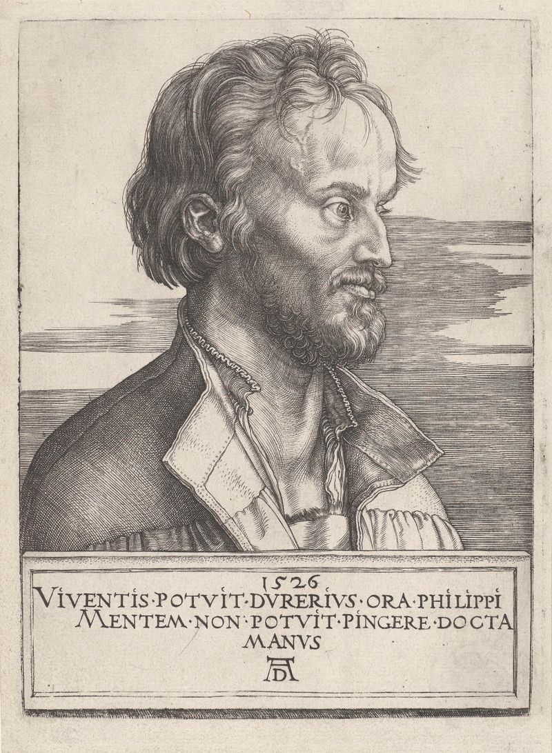 Grabado de Philipp Melanchthon por Albrecht Dürer