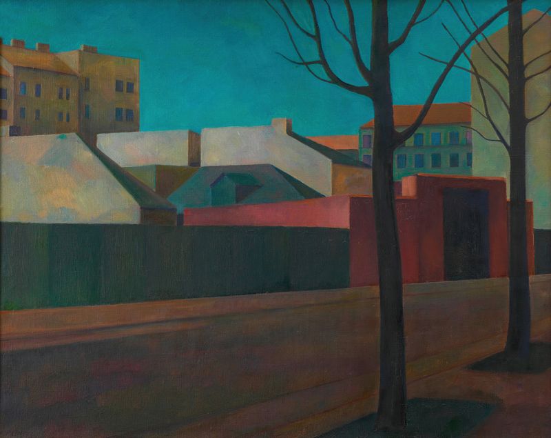 Paisagem urbana refletindo luz e sombra de Maximilian Reinitz