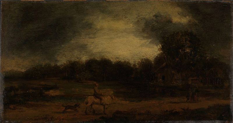 Paisaje con un jinete, Romanticismo, artista desconocido