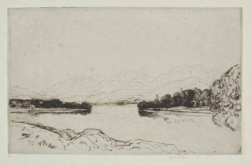Lake of Monteith de David Young Cameron, impresionismo, paisaje sereno