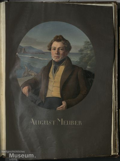 Portrait of Johann August Meurer, oil on parchment by W. Schulz