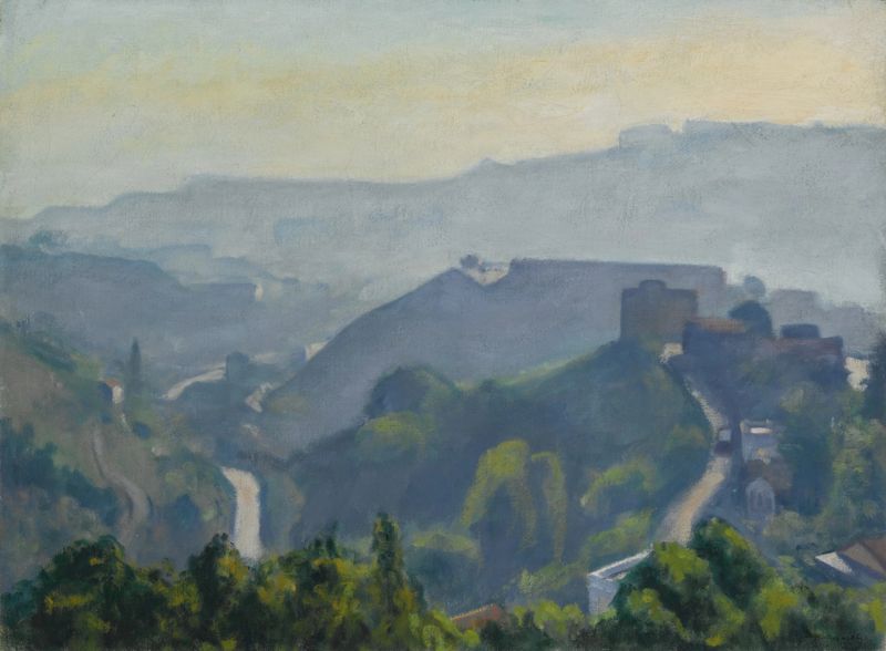 Paisaje con niebla y luz suave, óleo sobre lienzo de Albert Marquet