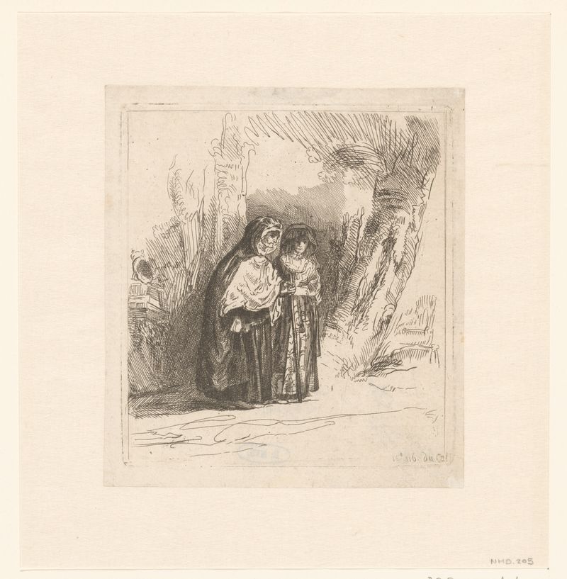 Portrait of a Spanish gypsy in etching by Pierre François Basan