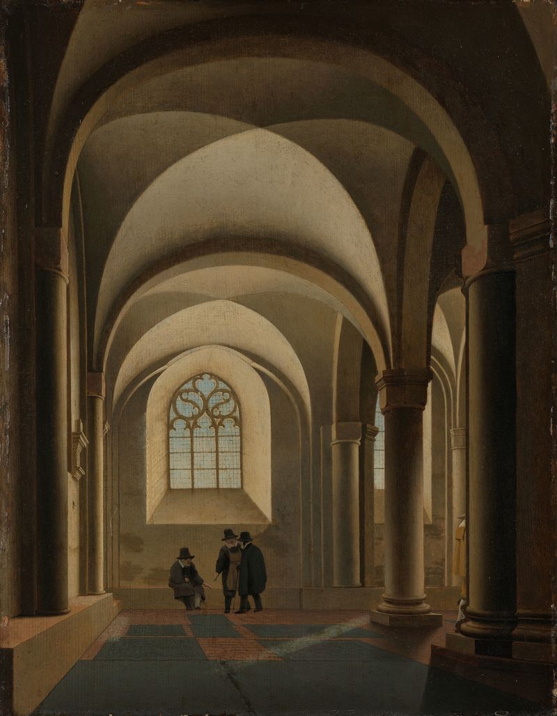 Interior de la Mariakerk en Utrecht, pintura al óleo de Pieter Jansz Saenredam
