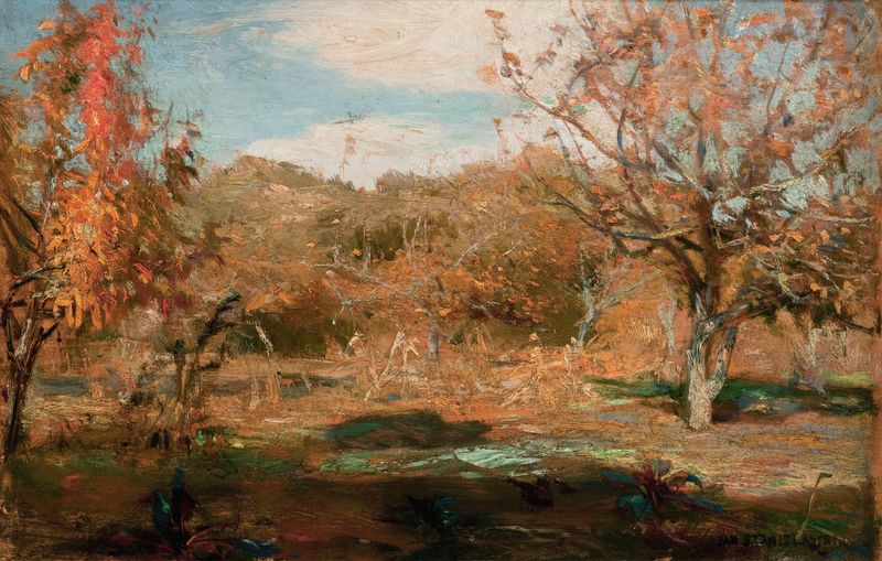 Orchard de Jan Stanisławski, impresionismo, paisaje