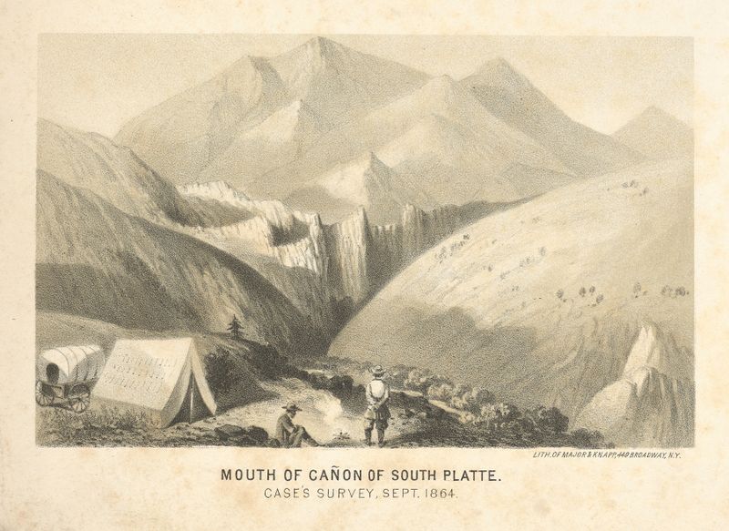 Engraving by Joseph F. Knapp depicting the South Platte river landscape