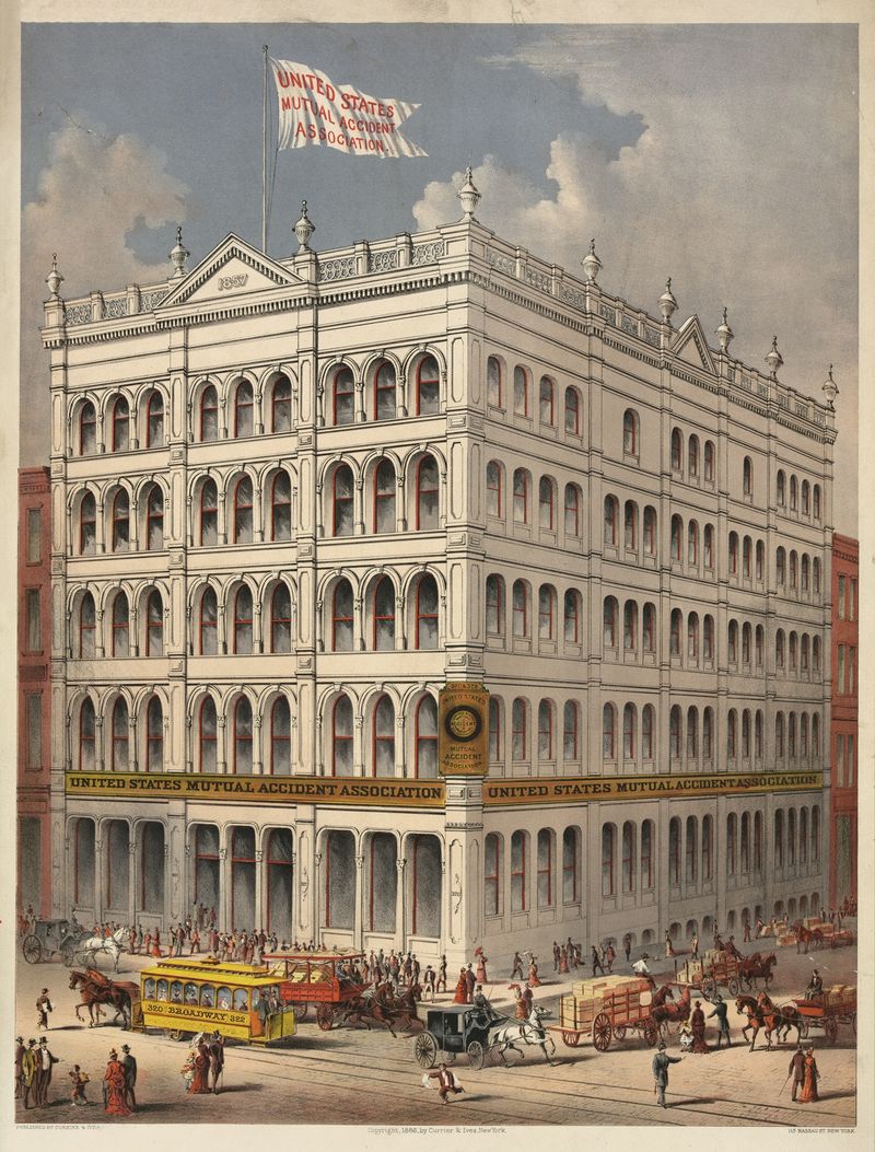 Grabado histórico que representa un emblema de águila de Currier & Ives