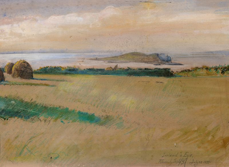 Paisaje de Ireland’s Eye from Howth, pintura al óleo de Robert Ponsonby Staples