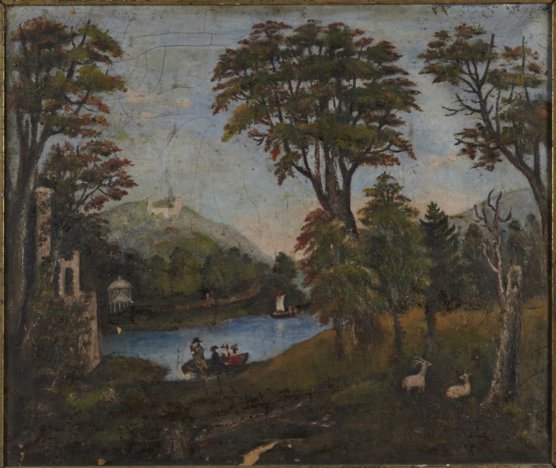 Landscape de Wealthy Arms Coffin, modernismo, retratando uma vasta cena natural vazia.