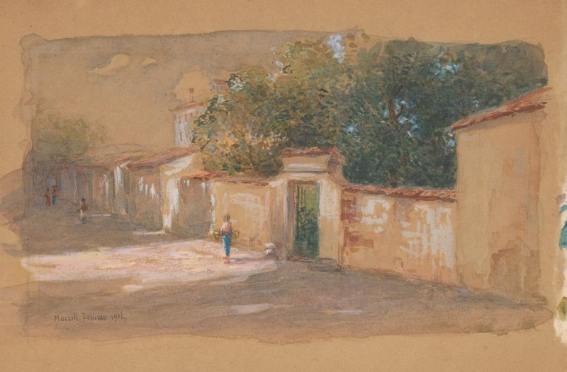 Cena de gênero mostrando luz e sombra, pintura a óleo de Felicián Moczik