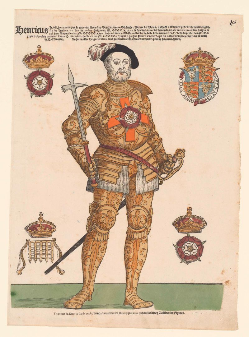 Portrait of Henry VIII by Hans Liefrinck, oil painting, featuring regal attire and a contemplative expression.