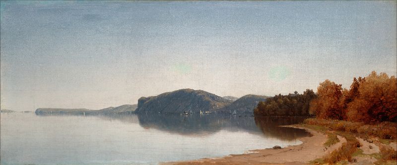 Hook Mountain, Near Nyack, on the Hudson, óleo sobre tela de Sanford Robinson Gifford