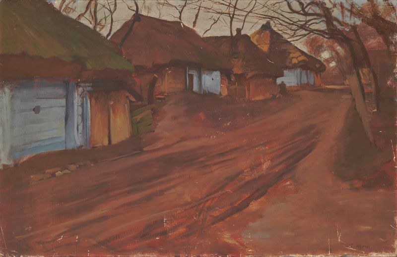 Road to the Village, oil on canvas by Włodzimierz Tetmajer