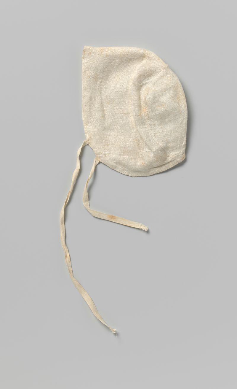 Bordado intricado em um tecido de damasco branco de Unknown Artist