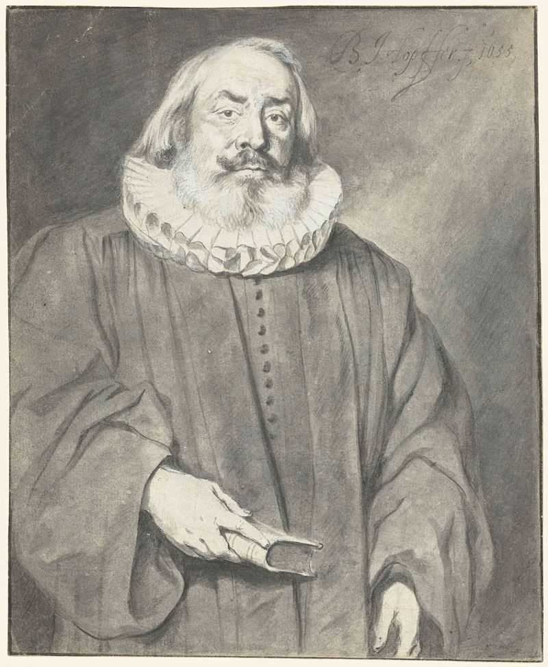 Retrato de Leonhard Fussenegger, óleo sobre tela de Bartholomäus Hopfer