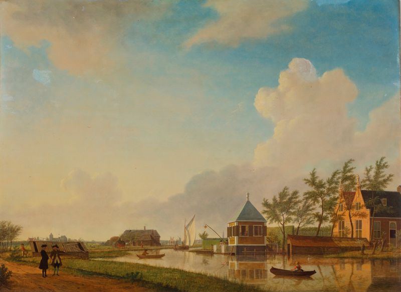 A view of Buitenplaats Groeneveld, oil on canvas by Jan ten Compe