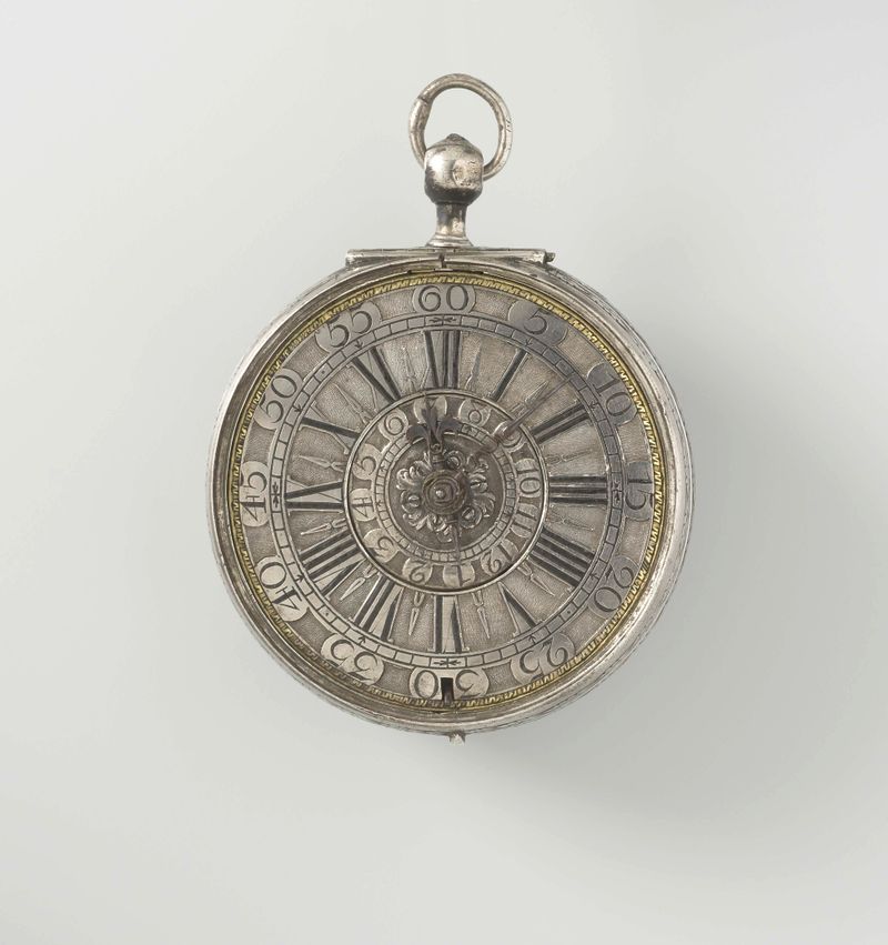 Reloj de bolsillo con caja ajouré de Barent van der Cloesen, óleo sobre lienzo