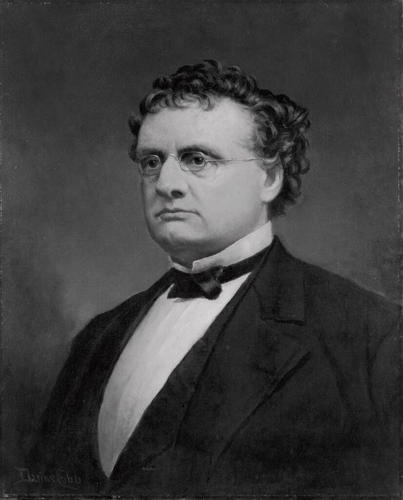 Retrato de John Albion Andrew, óleo sobre lienzo de Darius Cobb