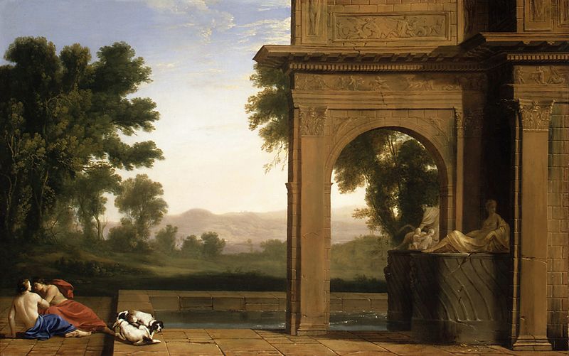 Classical Landscape with Figures, oil on canvas by Henri Mauperché