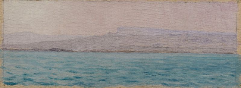 Rive du Nil, Egypte by Henry Brokman, oil on canvas depicting the tranquil Nile river
