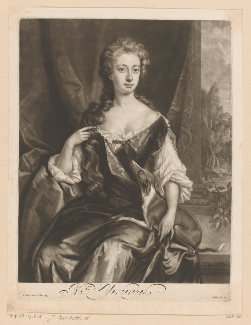 Portrait of Henrietta Maria Yarborough by Isaac Beckett, paper medium