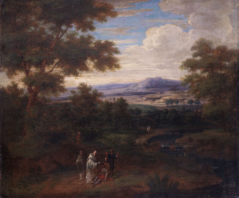 Religious scene featuring Pope Gregory the Great in resplendent robes, by Ignatius de Beckers