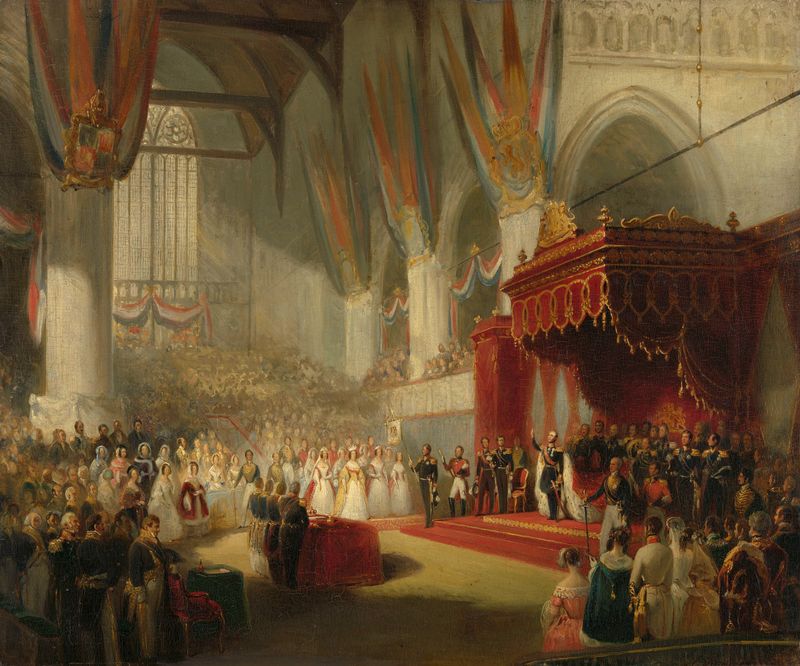 The Inauguration of King William II, oil on panel by Nicolaas Pieneman