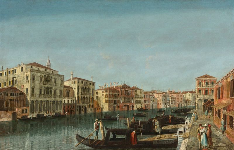 Rococo landscape of the Grand Canal in Venice by Michele Marieschi