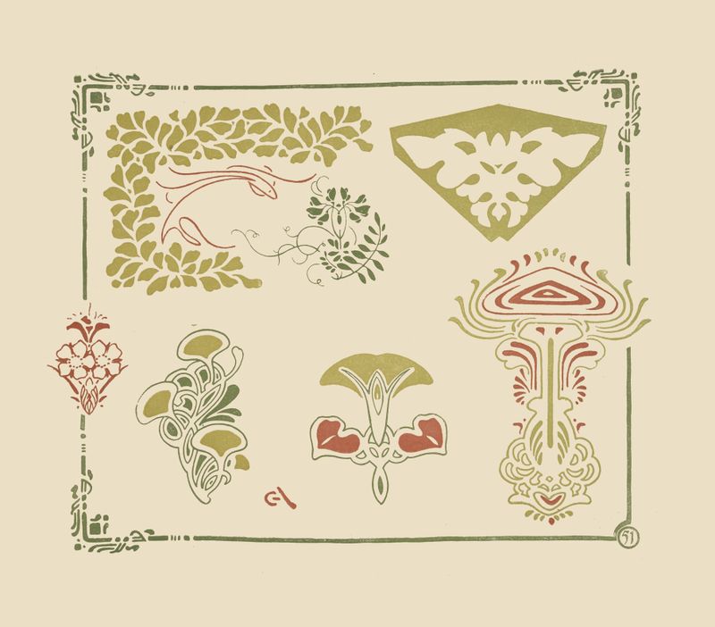 Abstract design with organic shapes by George Auriol
