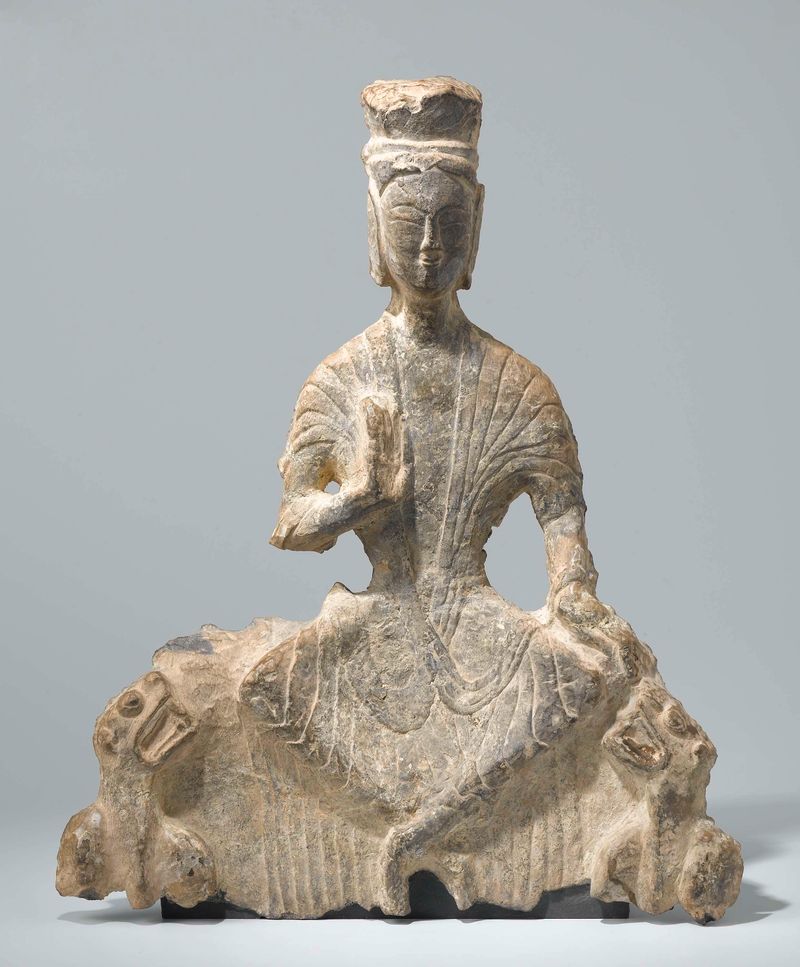 Escultura de piedra de Maitreya por Artista Desconocido