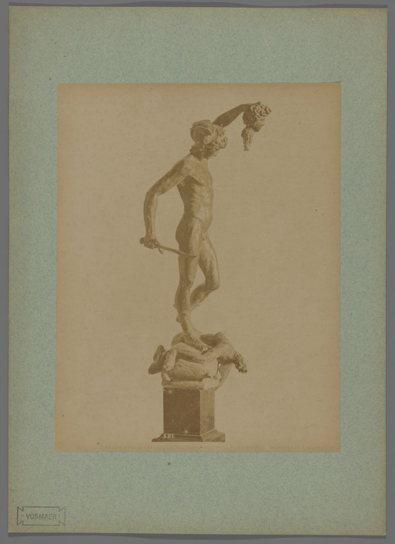 Albumen print of Perseus sculpture design by Fratelli Alinari