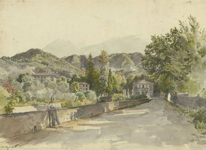 Ingresso a Marglia Colla Villa del Marchese Luchesimi de Johann Nepomuk Rauch, meio desconhecido