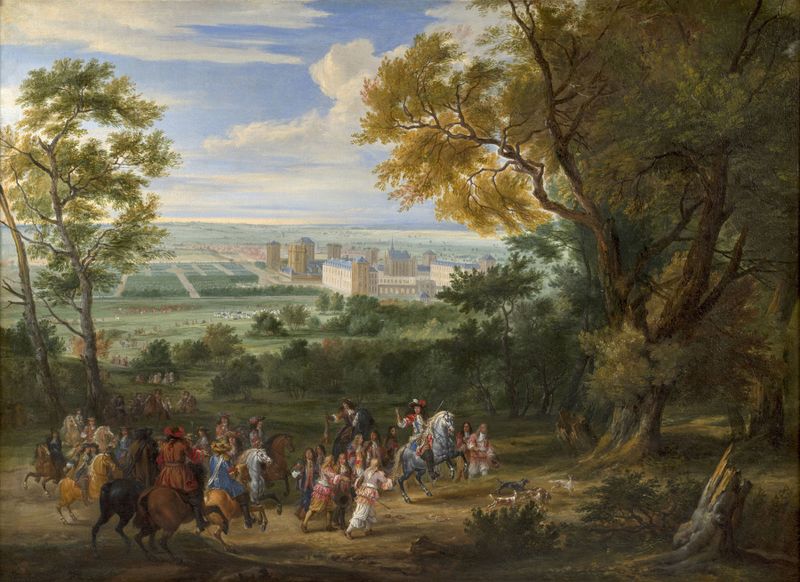 Historical scene of the château de Vincennes, oil painting by Adam-François van der Meulen.
