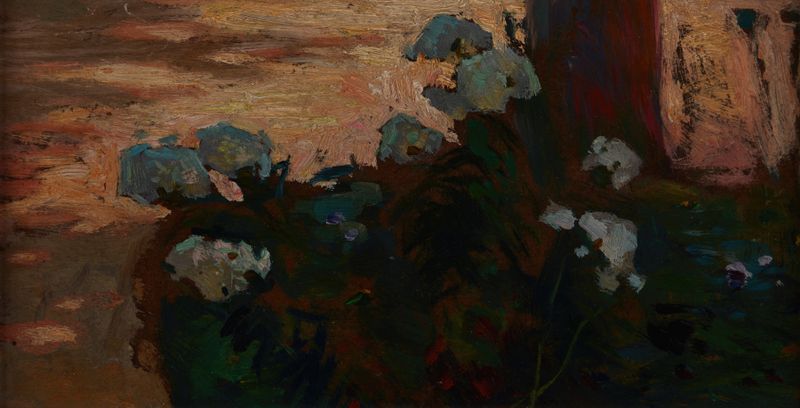 Phlox brancos em um óleo sobre tela de Jan Stanisławski