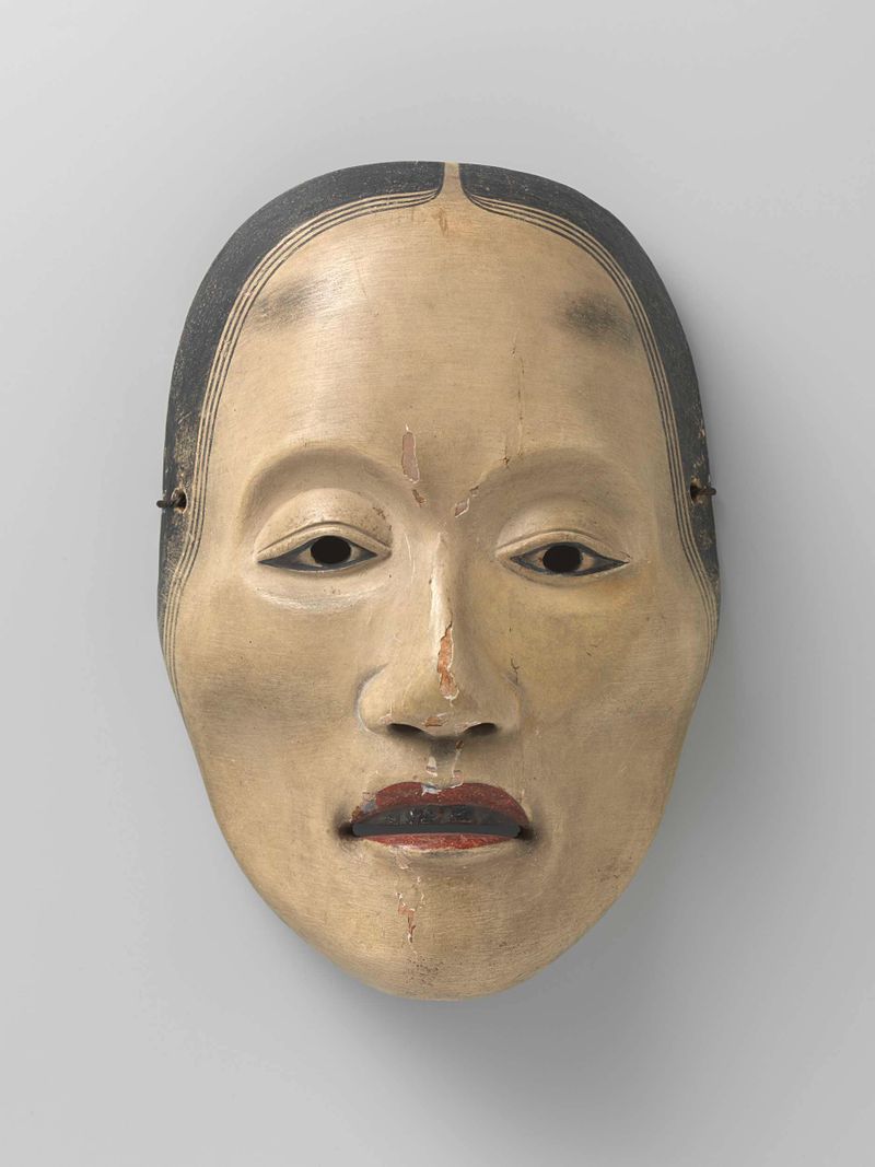 Máscara de madera de Yase onna por Deme Yūkan Mitsuyasu