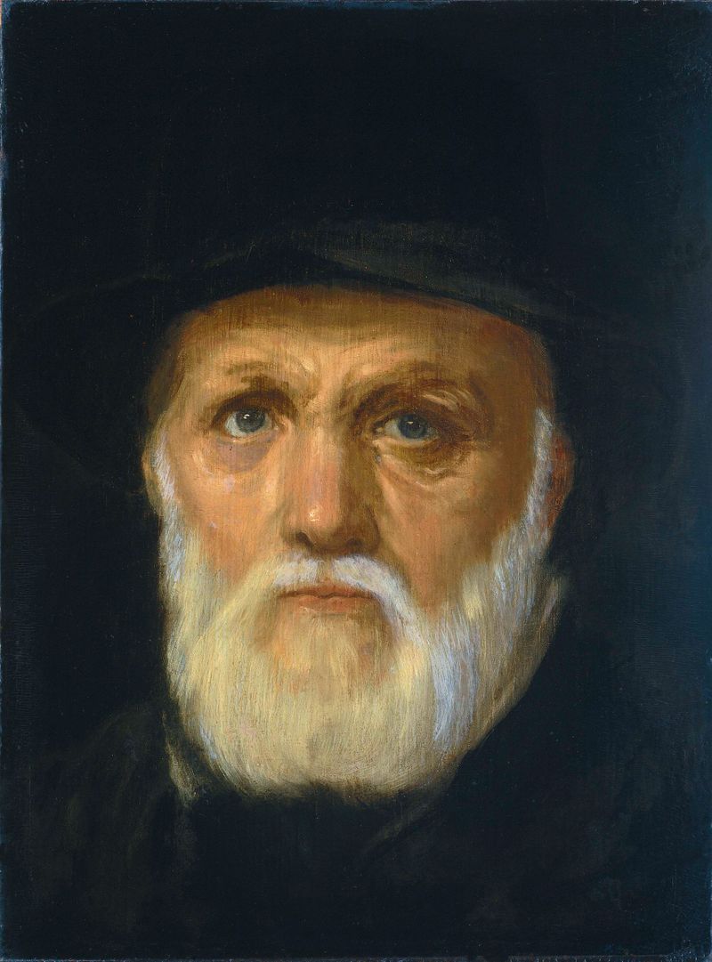 Portrait of a man in thought, oil on panel by Cornelis Cornelisz. van Haarlem