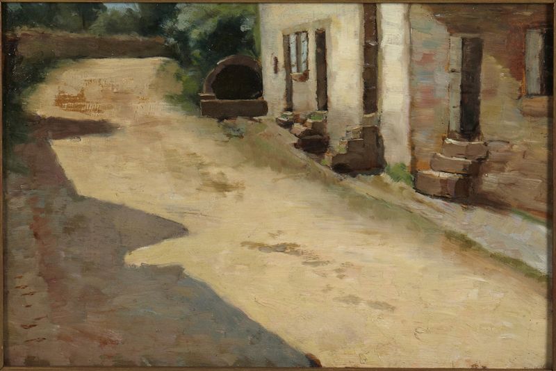 Landscape of Rue Abbes Tanguy, Pont Aven by Arthur Wesley Dow, Impressionism