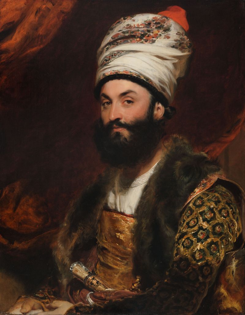 Portrait of Mirza Abu'l Hassan Khan, oil on canvas by Thomas Lawrence