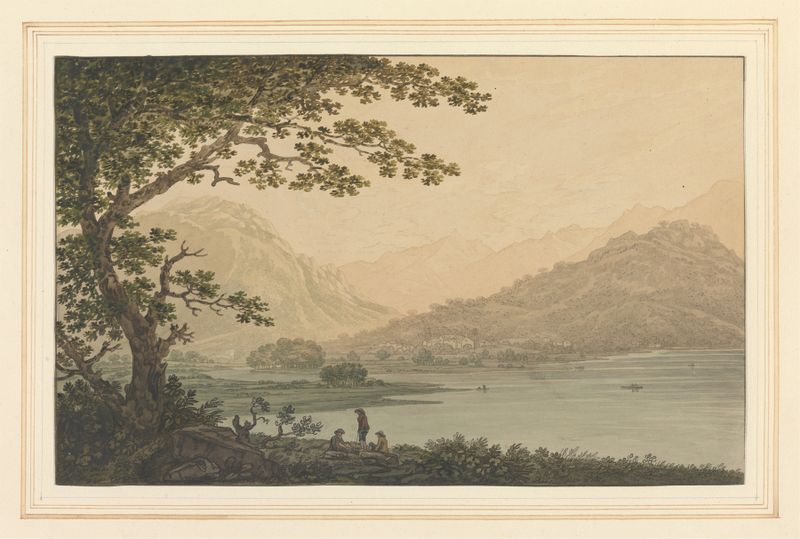 Patterdale from Martindale Fell, óleo sobre tela de Joseph Farington retratando colinas e um céu sereno.
