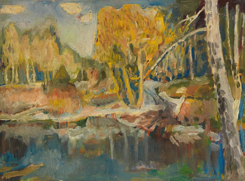 Landschaft de Leo Putz, impressionismo, pintura de paisagem