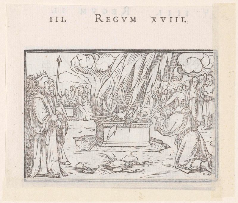 Cena religiosa com uma figura iluminada pela luz, papel de Hans Holbein (II)
